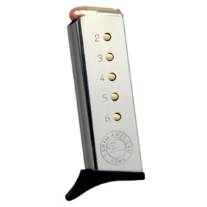 744253051364 NAA Guardian 380 Acp/32 NAA 6rd W/finger Ext Ss 744253051364 NAA-MZ-380-FR