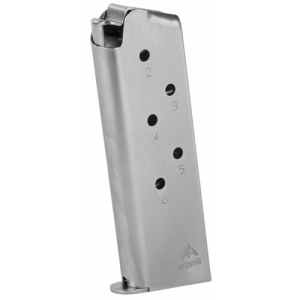765595104402 MEC-GAR 1911 Officer 45 Acp 6rd Magazine Nickel 765595104402 MCG-MGCO4506N
