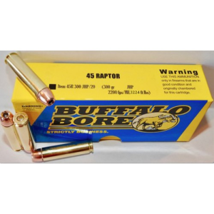 BUFFALO BORE 45 Raptor 300Gr JHP (2200FPS/ME 3224 ft lbs) 20rd