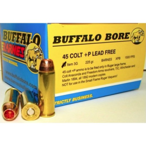 BUFFALO BORE 45 LC 225Gr Barnes XPB (1500FPS/ME 1124 ft) 20rd