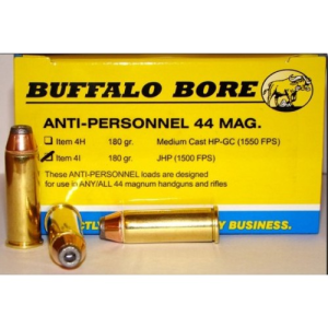 BUFFALO BORE 44 Rem Mag 180Gr JHP (1500FPS/ME 899 ft lbs) 20rd