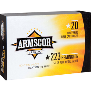 ARMSCOR 223 Rem/5.56 NATO 55 Gr FMJ 20rd Brass