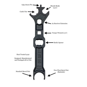 LBE Unlimited AR-15 Armorer Tool 4140 Steel, Black