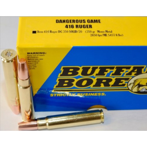 BUFFALO BORE 416 Ruger 350Gr Mono-Metal 2650FPS 20rd