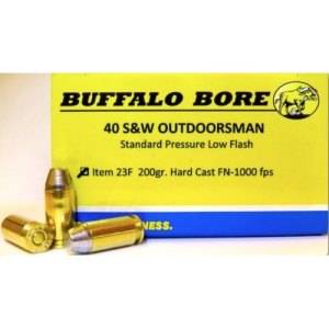 BUFFALO BORE 40 S&W 200Gr Hard Cast FN (1000FPS/ME 444 ft) 20rd