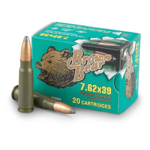 BROWN BEAR AMMO 7.62x39 125Gr SP Polymer
