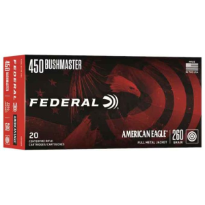 FEDERAL AMMO 450 Bushmaster 260Gr American Eagle FMJ 20rd