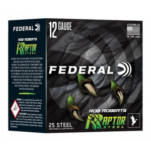 FEDERAL AMMO 12Ga 3" 1 3/8oz 1400 FPS #2 Raptor Steel 25rd