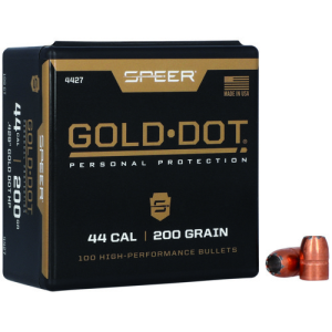 SPEER AMMO Reloading Bullets Gold Dot 44 Caliber 200 Grain 100rd