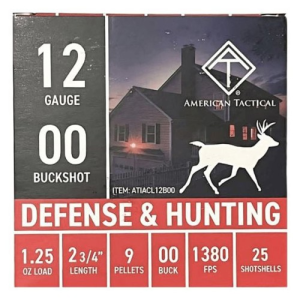 AMERICAN TACTICAL IMPORTS 12Ga 2.75" 1-1/4oz 00Buck Shot 25rd