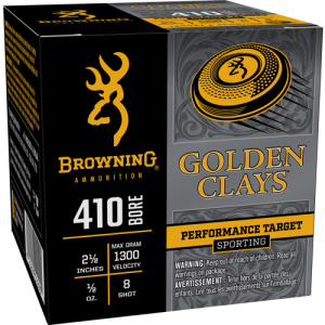 BROWNING AMMO 410Ga 2-1/2 #8 Golden Clays 1/2oz1300 FPS 25rd