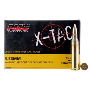 PMC X-TAC 5.56 NATO 55Gr FMJ-BT 3120 FPS 20rd
