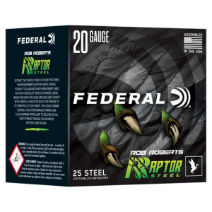 FEDERAL AMMO 20Ga 3" 1oz 1400FPS #4 Raptor Steel 25rd