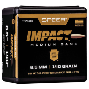 SPEER AMMO Reloading Bullets 6.5mm (.264") 140Gr Tipped Plated CB 50rd