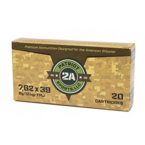PATRIOT SPORTS 7.62x39mm 124Gr Full Metal Jacket 20rd