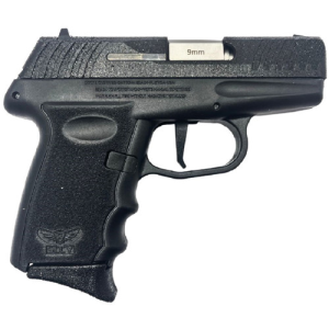 SCCY Industries DVG1PBBK DVG-1 Sub-Compact Frame 9mm Luger 10+1 3.10 Stainless Quadlock Barrel, Black Glitter Optic Ready/Serrated Stainless Steel Slide, Black Panther Poly & Grip, Pistol
