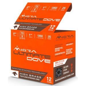 MIGRA AMMO 12Ga Dove 2-3/4" 7.5/9 Shot 1-1/4 oz 25rd