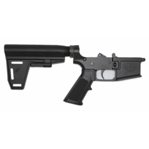 GREAT LAKES FIREARMS Complete AR15 Pistol Lower Receiver Braced Black