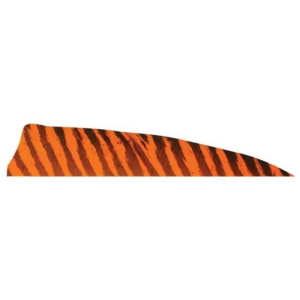 GATEWAY FEATHERS 4" Shield Cut Barred Feathers Orange-RW 50pk