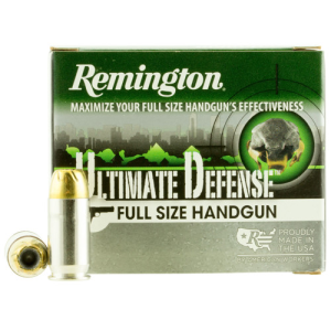 REMINGTON Ultimate Defense 45ACP 185gr Brass Jacket Hollow Point Ammunition | 20 Rounds