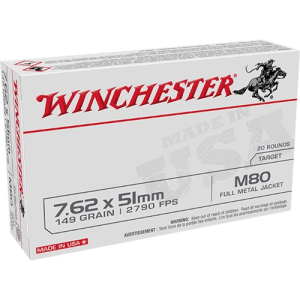 WINCHESTER USA 7.62x51 NATO 149gr Full Metal Jacket Ammunition | 20 Rounds