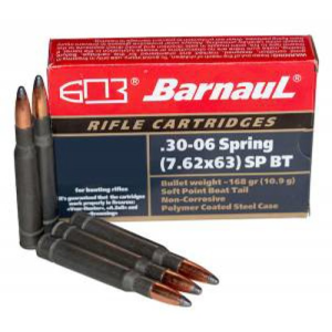 BARNAUL AMMO 30-06 140Gr Soft Point Steel 20rd