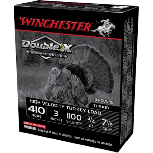 WINCHESTER AMMO 410Ga 3" #7.5 Double X Diamond Grade 3/4 oz 10rd