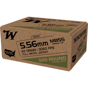 WINCHESTER AMMO 5.56 M855 62 FMJ Win LC 500rd (Green Tip)