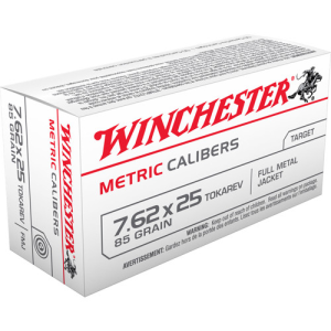 WINCHESTER AMMO 7.62x25 Tokarev 85Gr FMJ Target 50rd