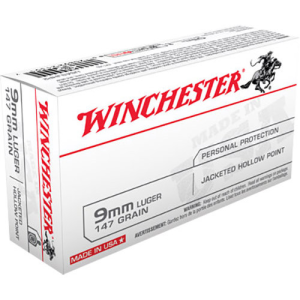 Winchester USA 9MM 147 Grain Jacketed Hollow Point - USA9JHP2 - Winchester