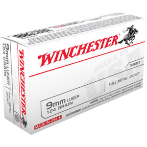 Winchester USA 9mm Luger 124 Grain Full Metal Jacket - Winchester