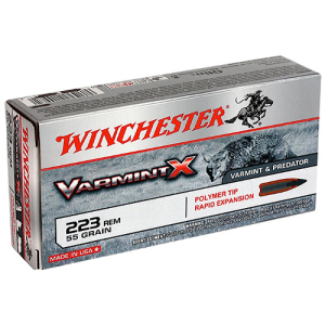 WINCHESTER Varmint-X 223 Rem 55Gr Poly Tip Brass Rifle Ammunition | 20 Rounds