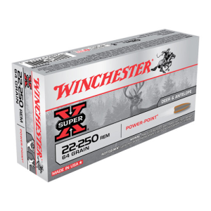 WINCHESTER Super X 22-250 Rem 64gr Power-Point Ammunition | 20 Rounds