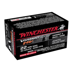 WINCHESTER Varmint HV 22 Win Mag 30gr Jacketed Hollow Point Ammunition | 50 Rounds