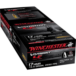WINCHESTER Varmint LF 17 HMR 15.5gr Hollow Point Ammunition | 50 Rounds