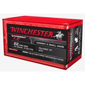 WINCHESTESTER Varmint LF 22 Win Mag 25Gr Polymer Tip NTX Ammunition | 50 Rounds