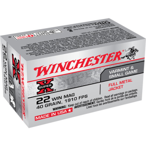 WINCHESTER Super X 22 WMR 40gr FMJ Ammunition | 50 Rounds