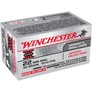 WINCHESTER X SUPER 22 WMR 40Gr Jacketed Hollow Point Ammunition | 50 Rounds