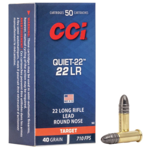 CCI Quiet-22 22LR 40Gr Lead Round Nose Ammunition | 50 Rounds
