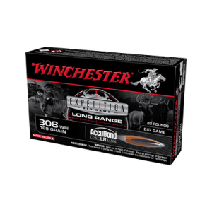 WINCHESTER Expedition Big Game Long Range 308 Win 168 gr Nosler AccuBond Ammunition | 20 Rounds