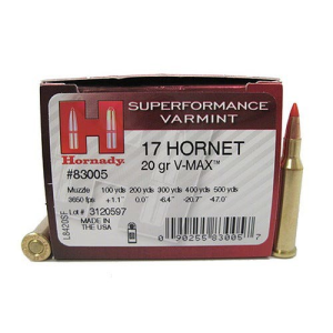 HORNADY .17 Hornet 20gr Superformance Varmint V-Max 25rd