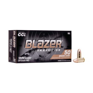 BLAZER AMMO 9mm 124Gr FMJ 50rd