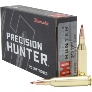 HORNADY ELD-X Precision Hunter 243 Winchester 90Gr Ammunition | 20 Rounds