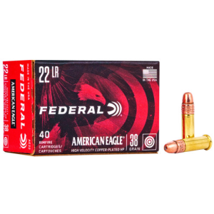 FEDERAL AMMO American Eagle 22LR 38gr Jacketed Hollow Point Ammunition | 40 Rounds