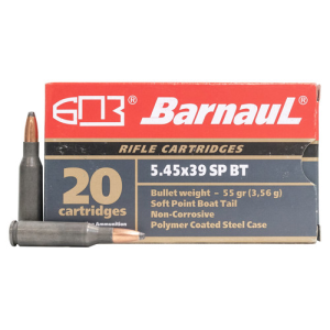 BARNAUL AMMO 5.45x39 55Gr SPBT Polycoated Steel Case 20rd