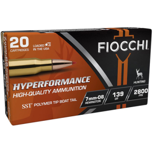 FIOCCHI Hyperformance 7mm-08 Rem 139 gr Super Shock Tip Ammunition | 20 Rounds