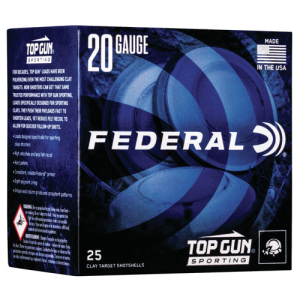 FEDERAL AMMO Top Gun 20 Gauge 2-3/4" 7/8oz #7.5 Shotgun Ammunition | 25 Rounds