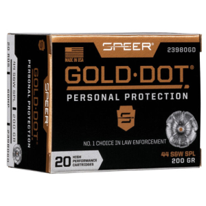 SPEER AMMO 44 SPL 200Gr Gold Dot HP 20rd