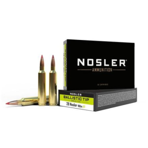 NOSLER Ballistic Tip 28 Nosler 160gr Soft Point Ammuntiion | 20 Rounds
