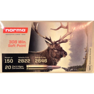NORMA AMMO 308 Win 150Gr SP 20rd - Norma Ammo